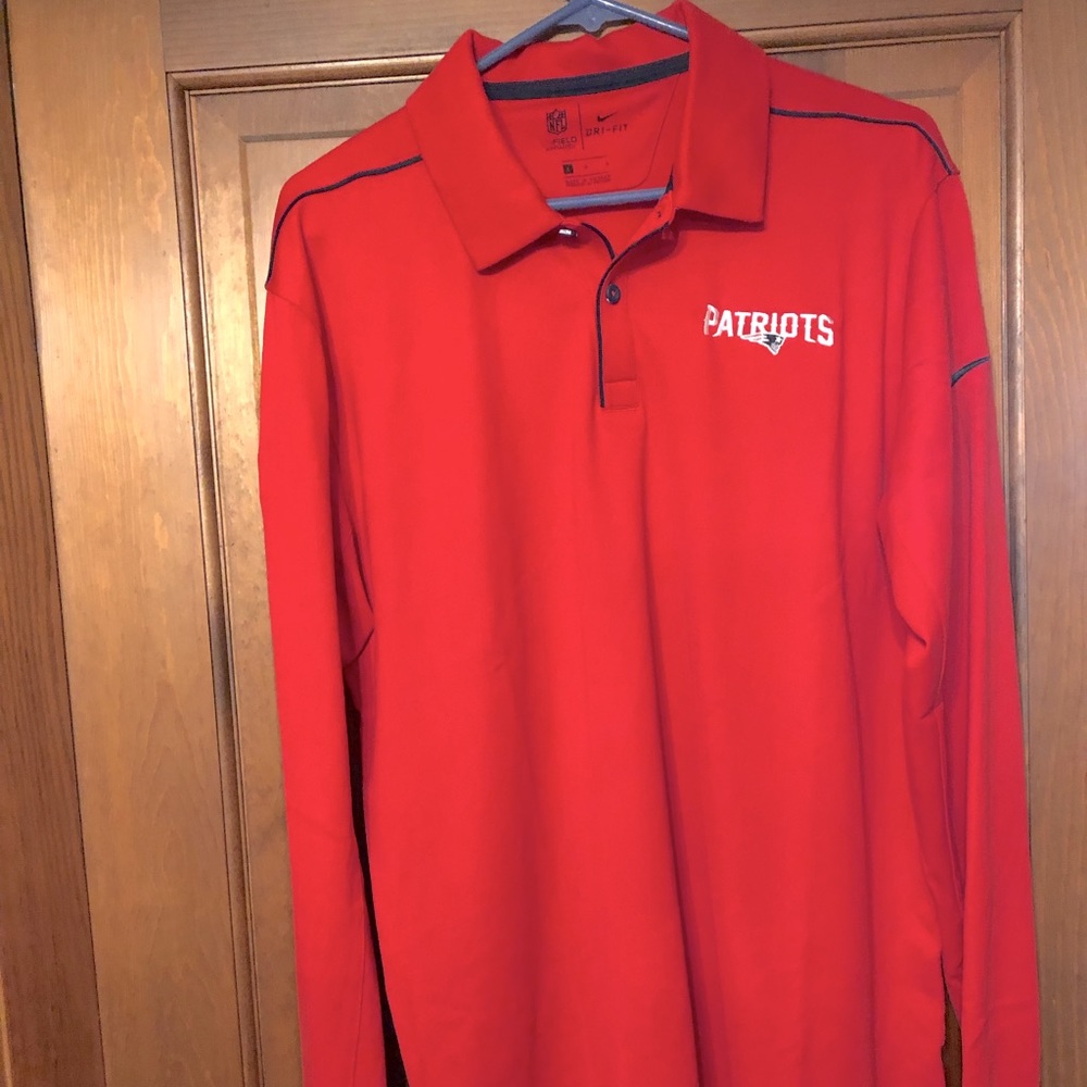 Men’s long sleeve NFL patriots polo shirt